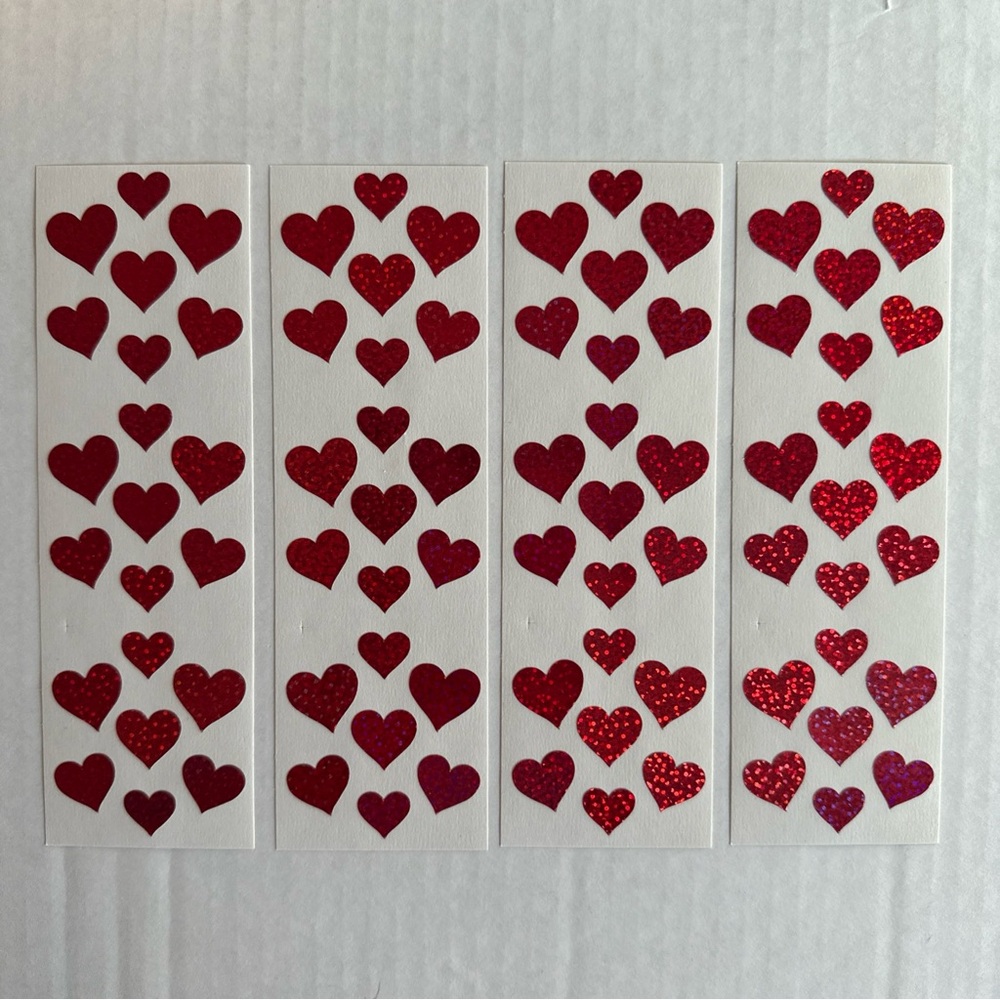 Sandylion Red Heart Stickers (no logo) -4 strips